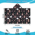 thumbnail image 2 of Ballerina Princess Swan Pattern Hooded Bath Towel，50"x30" for Ages 3 To 12 Kids, Quick Dry Lightweight Soft Microfiber Hood Beach Towel Cover Up for Kids, 2 of 7