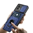 thumbnail image 6 of Venoro Phone Case for Moto G Power 5G 2024 Card Slot Wallet Finger Ring Holder Cover, Blue, 6 of 17