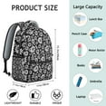 thumbnail image 2 of Floral and Leopard Print Students Backpack Durable Outdoor Backpack with Artistic Wildflower and Butterfly Design, Adjustable Straps, Perfect for School and Travel, 2 of 6
