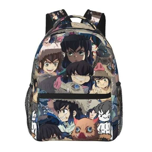 Hashibira Inosuke Backpack Cute Printed Lightweight Casual Unisex Laptop Computer Bookbag School Hiking Work Business Travel Daypacks Gifts