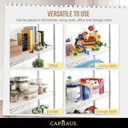 CAPHAUS NSF Commercial Heavy Duty Adjustable Wire Shelving Wheels, Liners, Leveling Feet, Storage Metal Shelf, Basement Garage Shelving Storage, Utility Wire Rack Storage Shelving