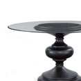 thumbnail image 2 of Grimes 54" Round Glass Top Dining Table in Black Wood, 2 of 5