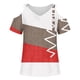 thumbnail image 3 of Camisas de Manga Corta para las Mujeres Blusa de Cuello Redondo de Impresión Casual, Top de Algodón de Imitación Ligero para el Hogar, el Uso Diario Y las Cuatro Estaciones, 3 of 4
