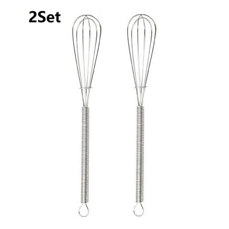 

RAINB 2 Pieces 7 Stainless Steel Balloon Wire Whisk Set Whisks for Whipping Cream Baking Beating Eggs