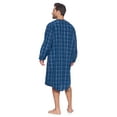 thumbnail image 4 of Ashford & Brooks Mens Woven Long Sleep Shirt Nightshirt, Blue/Grey, L, 4 of 4
