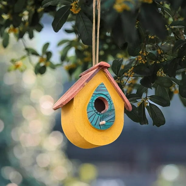 MOQIN Bird House, Wooden Bird Houses for Outside, 2 in1 Bluebird