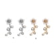 thumbnail image 2 of Aretes ligeros Jumpingount para mujer flores delicados perlas dorado, 2 of 6