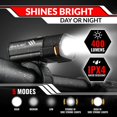 thumbnail image 3 of GearLight Juego de luces recargables para bicicleta S400 - Reflectores Potentes luces delanteras y traseras Accesorios para bicicletas para montar en bicicleta de noche - Faro trasero trasero para bic, 3 of 9