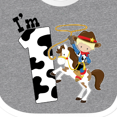 thumbnail image 4 of Inktastic I'm One-cowboy Riding Horse Birthday Boys Baby Bib, 4 of 4