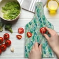 thumbnail image 3 of Flower Cutting Board, Floral Pattern with Rose Vintage Inspired Watercolor Style Print Pastel, Tempered Glass Cutting and Serving Board, Wine Bottle Shape, Turquoise Beige Green, by Ambesonne, 3 of 5