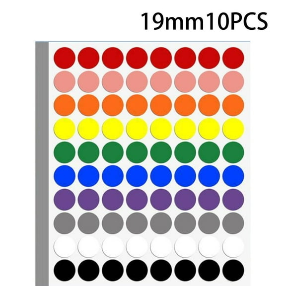 CCOCC 800 Pcs Dot Stickers Round Colored Dot Stickers Removable Adhesive Label Stickers for Family Office and Study 0.7"