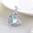 thumbnail image 6 of Coachuhhar Celtic Moonstone Necklace 925 Sterling Silver Celtic Knot Moon Pendant Crescent Irish Necklace Jewelry Gift for Women Men, 6 of 7