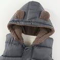 thumbnail image 5 of Hicidod Toddler Down Vest Cute Bear Ears Hooded Zipper Warm Baby Jacket Fleece Lined Windproof Puffer Vests for Winter Fall Spring, 5 of 6