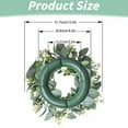thumbnail image 3 of CoreLiving Small Eucalyptus Wreath 12 Inch, Green Fabric Eucalyptus Leaves Wreath, Farmhouse Indoor Home Decor Wreaths, Small Wreaths for Indoor Wall Window Door Decor Year Round Greenery Wreath, 3 of 9