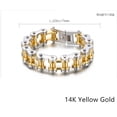 thumbnail image 4 of Biker Chain 14K Yellow Gold Bracelet Mens Bracelet Link Chain Motorcycle Bicycle Style Bracelets Fashion Punk Bangles Jewelry, 4 of 8