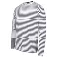thumbnail image 4 of SF - Camiseta de Rayas de Manga Larga para Adultos Unisex (Blanco, Marino Oxford), 4 of 5