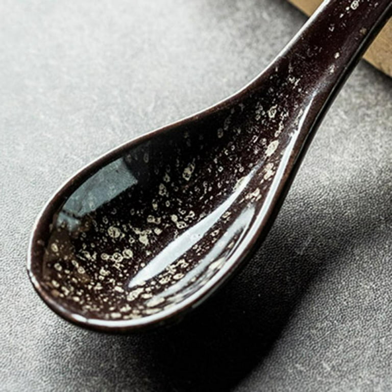 Chanshova Chinese Retro Style Bump Texture Ceramic Spoon China Porcelain  Coffee Soup Spoon Tableware Kitchen Utensils H306 - Soup Spoons - AliExpress