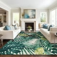 thumbnail image 6 of World Rug Gallery Contemporary Tropical Floral Leaves Non Slip Area Rug - GREEN 5'X7', 6 of 8