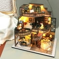 thumbnail image 4 of Mini Dollhouse Assemble Kits DIY Miniature Villa with LED Lights 3D for Home, 4 of 8