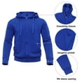 thumbnail image 3 of AKsit Men's Sweatsuit 2 Piece Hoodie Tracksuit Set Jogging Suits Outfit Everyday Casual Wear Fashion Activewear Zip Warm Tracksuit Sports Set Royal blue 4XL, 3 of 5
