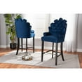 thumbnail image 5 of Baxton Studio Chloe Navy Blue and Dark Brown Finished Wood 2-Piece Bar Stool Set, 5 of 16