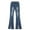 Blue, variant on Flare Jeans for Girls Bell Bottom Skinny Jeans Elastic Waist Split 𝐑aw Hem Flare Pants Kids 𝐁ootcut Jeans Leggings