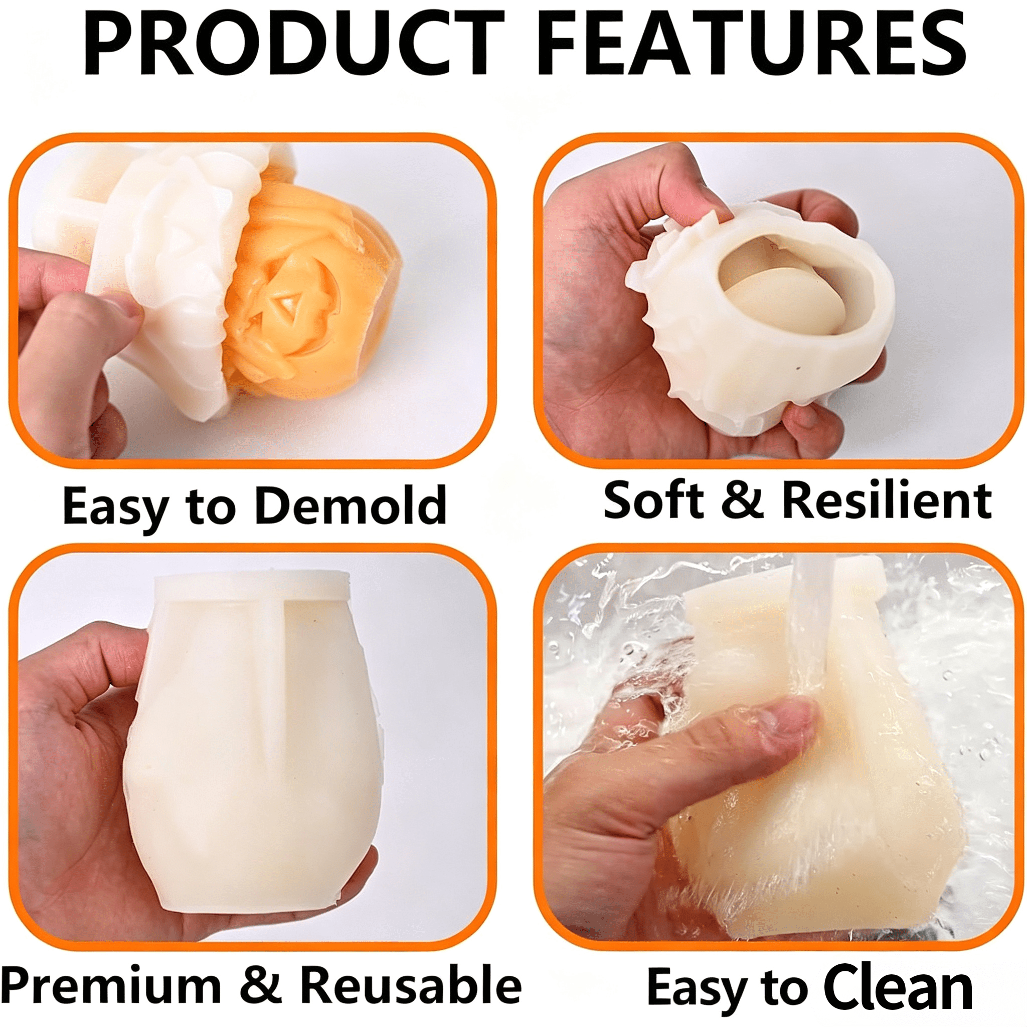 Skull Molds for Resin, 3D Rose Skull Silicone Mold for Candle Making, Epoxy Resin Casting, Handmade Soap, Plaster Clay, Halloween Party Gifts Home Decoration