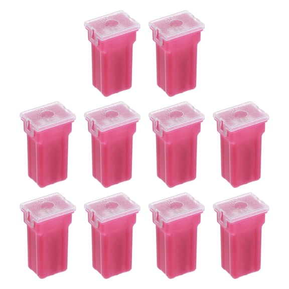 10 Pcs Tall profile Car Fuses,32V DC 30A Box Shaped Cartridge Fuse Automotive