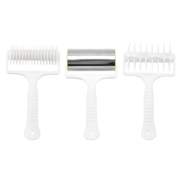 KAKOWELY Kit de 3 herramientas para pizza, rodillo para masa, perforador de pizza, rueda de rodillo, herramienta perforadora