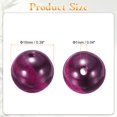 thumbnail image 2 of Uxcell 50 piezas de cuentas de piedra natural de 10 mm Ojo de Tigre Magenta Redondas Gemas Sueltas para hacer joyas Pulseras Collares Aretes DIY, 2 of 7