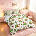 thumbnail image 2 of Manfei Cartoon Frog 7pcs Queen Bedding,Traditional Christmas Tree Bowknot Bedding Comforter Set Queen,White Green,Polkadot Reversible, 2 of 6