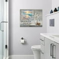 thumbnail image 2 of Christian Decor Wall Art Ocean Beach Flowers Coastal Pictures Wall Decor Scripture Canvas Painting Prints Modern Artwork Home Decoration for Bathroom Bedroom Living Room 12"x16", 2 of 6