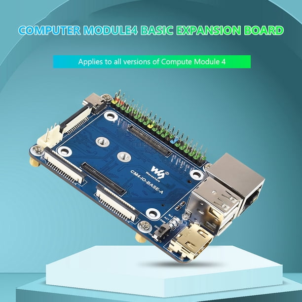 Raspberry Pi 4 Model Compute Module 4 Placa de expansión básica 5V/2.5A eMMC Flash
