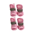 thumbnail image 2 of 4 Pcs, Dog Shoes for Small Dogs 1.5 Inch Dog Shoes for Summer Breathable Dog Booties and Paw Protectors Non Slip Lightweight Pet Summer Footwear for Outdoor Walking Pink, 2 of 5
