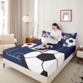 thumbnail image 4 of Castle Fairy 3-Piece Personalized Initial E Sport Theme Ball Gamer Soccer Twin Sheet Sets, Luxury Bedroom Decor, 4 of 7