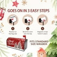 thumbnail image 4 of Merry Christmas Mailbox Cover Magnetic Winter Snowflake Tree Mailbox Wraps Post Letter Box Cover for Garden Yard Home Decor Standard Size 21" x 18", 4 of 6