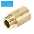 thumbnail image 4 of Shower Head Extension Arm, 2 Pack Brass G1/2 Male to Female Thread 41mm Length Pipe Fitting Shower Head Extender, 4 of 5