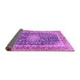 thumbnail image 2 of Ahgly Company Indoor Round Medallion Purple Traditional Area Rugs, 5' Round, 2 of 4