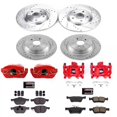 thumbnail image 2 of PowerStop Front and Rear Z23 Evolution Sport Brake Pad and Rotor Kit with Red Powder Coated Calipers Fits: FORD Select Models KC7571, 2 of 3