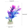 thumbnail image 4 of Unique Bargains 2 Pcs Aquarium Plants Decorations Artificial Aquatic Plant Purple 3.94", 4 of 7