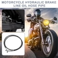 thumbnail image 2 of 51.18" Length 10mm ID Motorcycle Hydraulic Brake Line Oil Hose Pipe Stainless Steel Braided Cable for ATV Black, 2 of 6