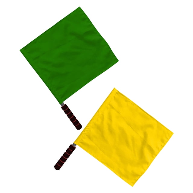 BESTYASH 2Ud Sports Supplies Referee Flags Lightweight and Bright for Match and Emergency Use