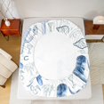 thumbnail image 5 of Manfei Retro Bull Skull Full Sheet Set,Blue Cowgirl Boots Starfish,Luxury Decor,4-Piece, 5 of 7