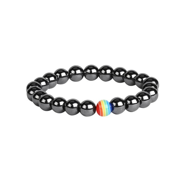Color Natural Piedra Pulseras Pulsera Unisex Rhinestone Yoga Pulsera Pulsera de cuentas de color Estrella Natural Piedra Pulsera