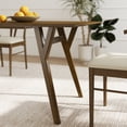 thumbnail image 4 of Roundhill Furniture Lavin Contemporary Walnut Finish Dining Table with Solid Wood Base, 4 of 10