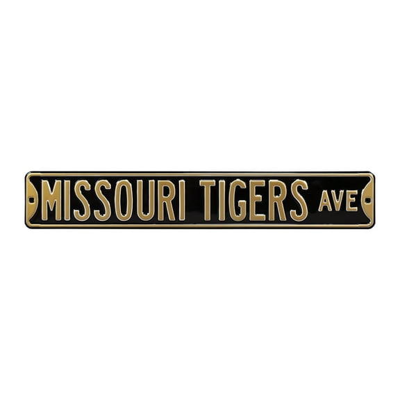 Black Missouri Tigers 6" x 36" College Ave Street Sign
