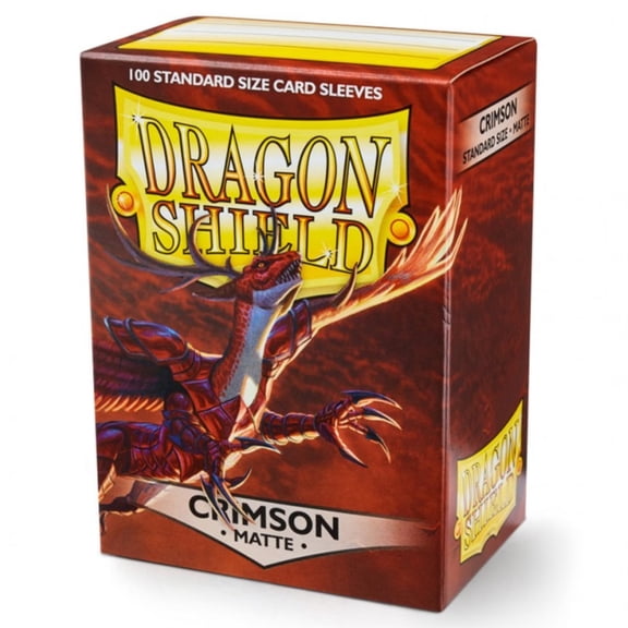 Dragon Shield, Standard size TCG card sleeves, 100ct. Matte Sleeves - Crimson color