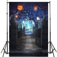 thumbnail image 1 of Fondos fotográficos Showyou de 1,5 x 2,1 m con temática navideña y de Halloween para fotografía, fiestas y decoración., 1 of 4