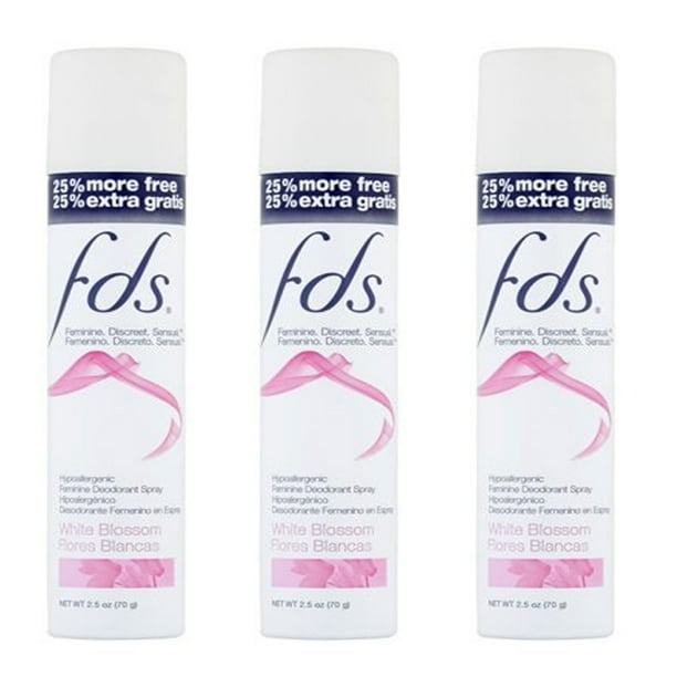 Pack of (3) FDS Feminine Spray White 2.50 Ounces