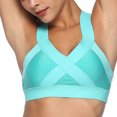 thumbnail image 5 of Wireless Push up Bra Women Convertible Bra Feature V-Neck Sport Bra Style W-781 Green S, 5 of 8